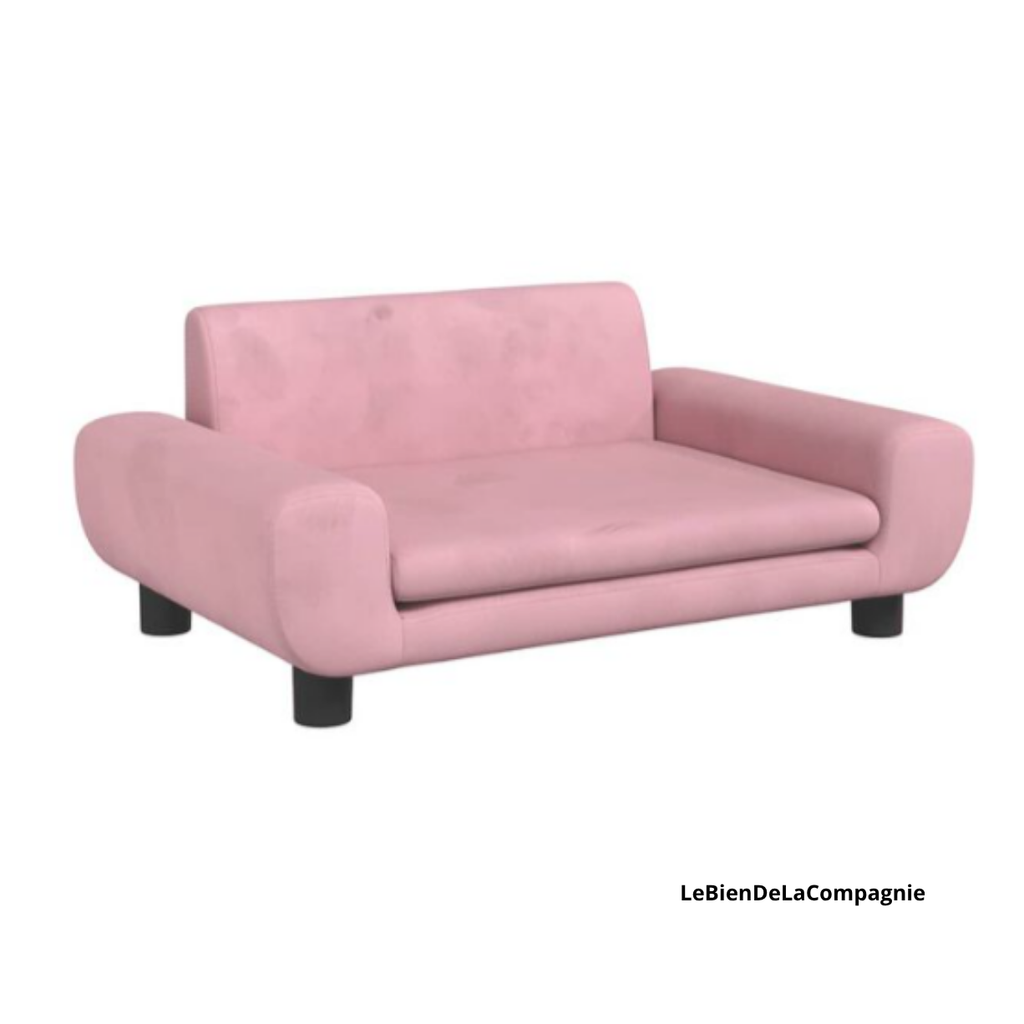 Canapé chien velours scandinave