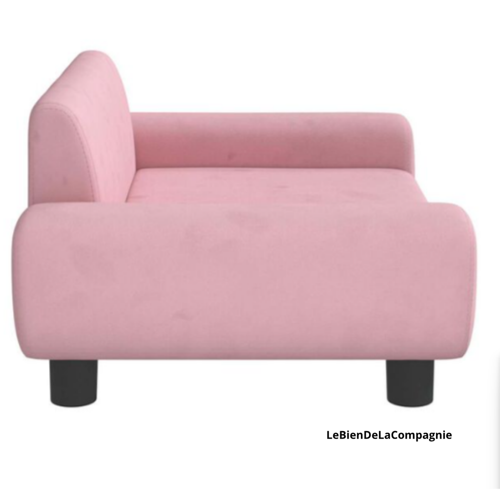 Canapé chien velours scandinave